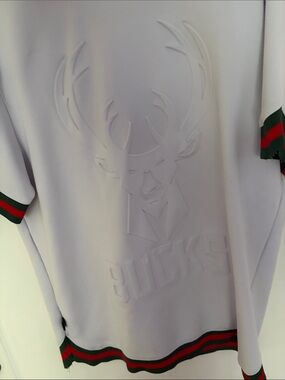 White Bucks Jersey with Embossed Deer Logo